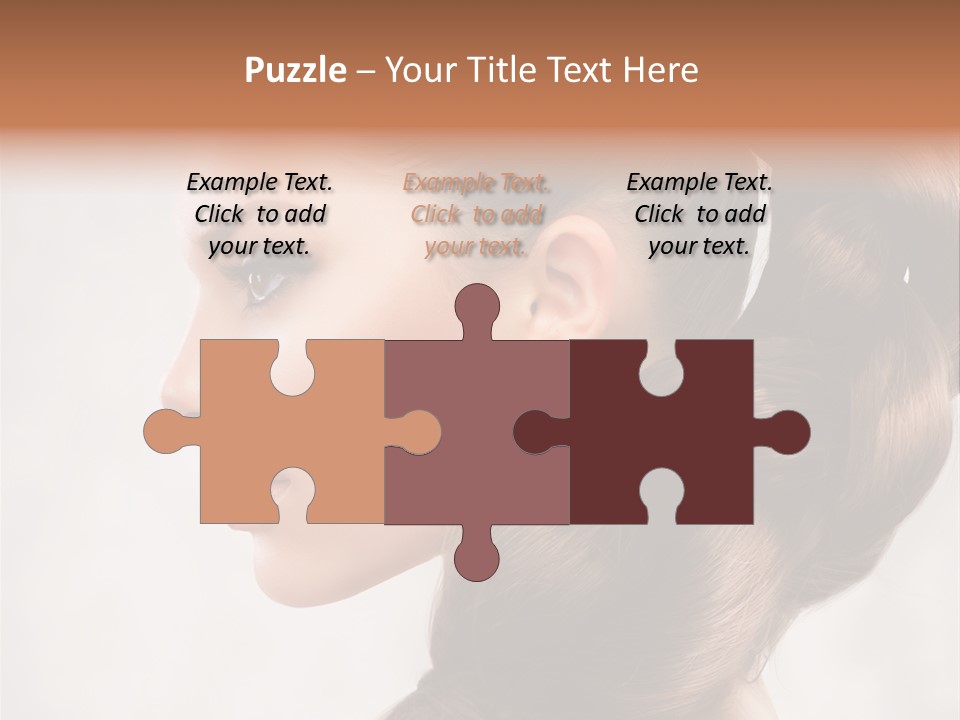 Brunette Eyelashes Beautiful PowerPoint Template