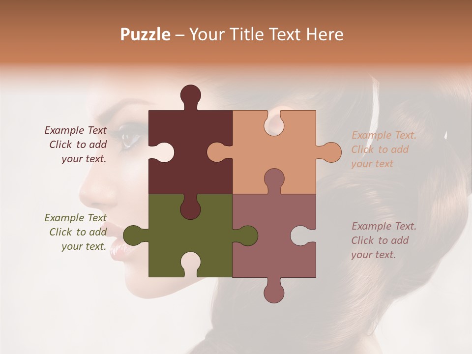 Brunette Eyelashes Beautiful PowerPoint Template