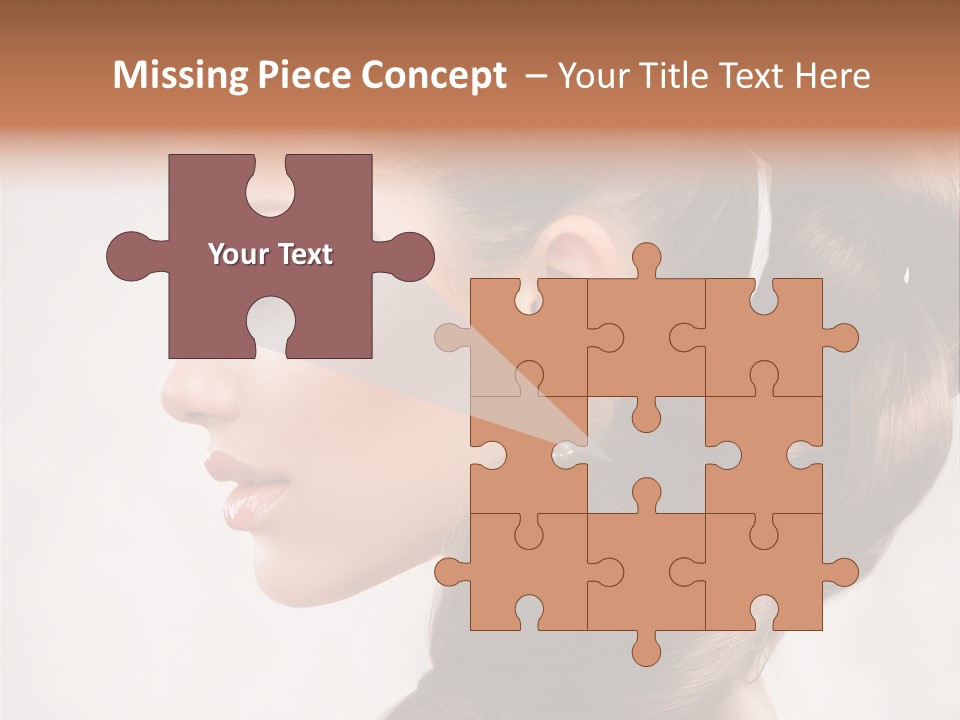 Brunette Eyelashes Beautiful PowerPoint Template