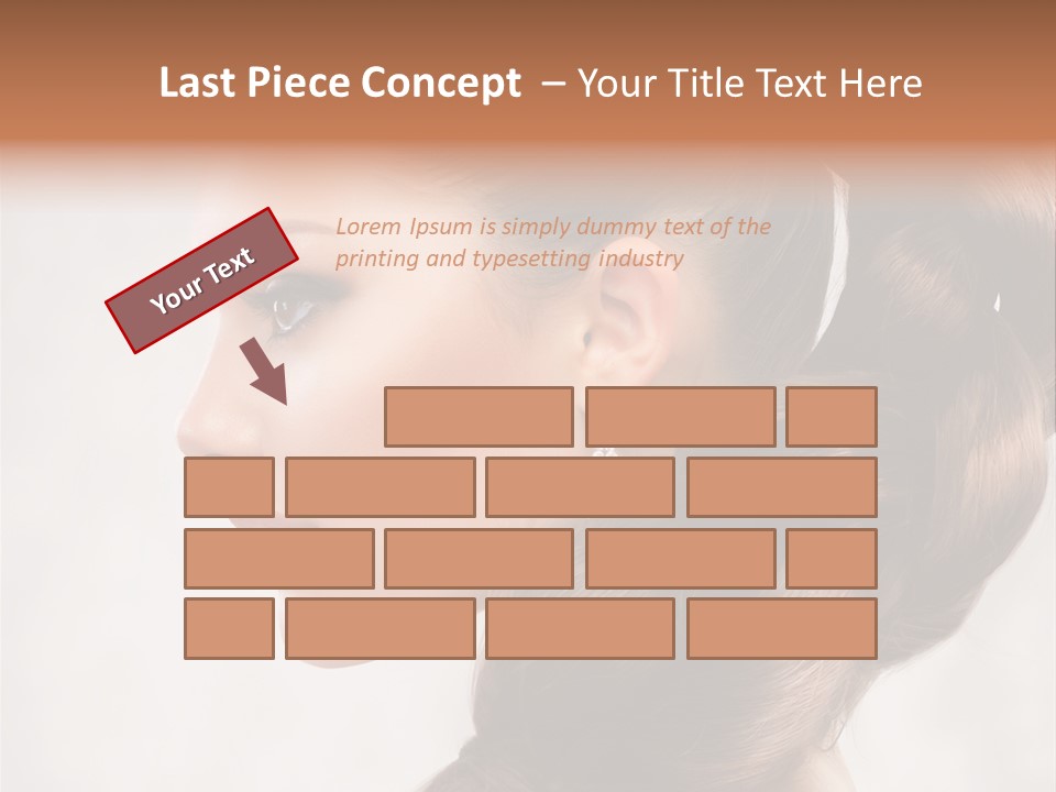 Brunette Eyelashes Beautiful PowerPoint Template