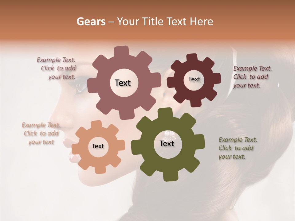 Brunette Eyelashes Beautiful PowerPoint Template