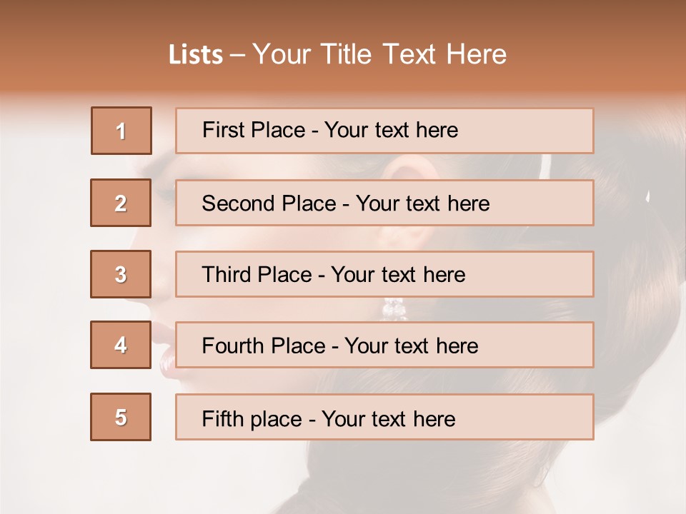 Brunette Eyelashes Beautiful PowerPoint Template