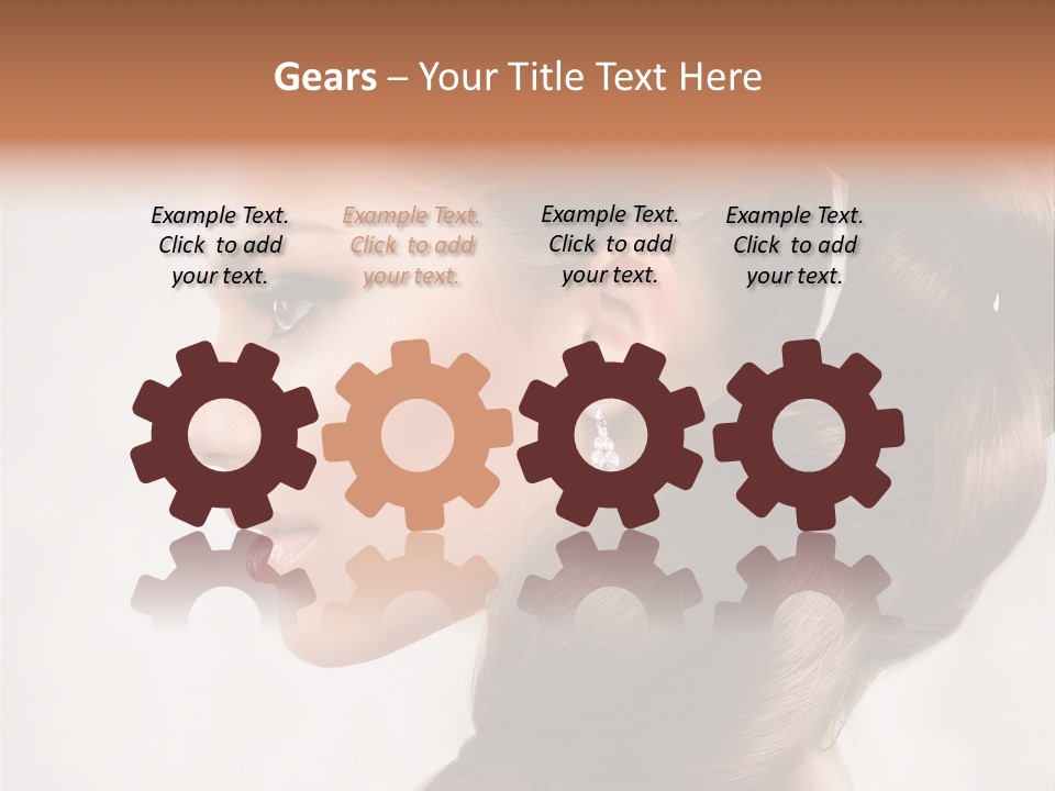 Brunette Eyelashes Beautiful PowerPoint Template