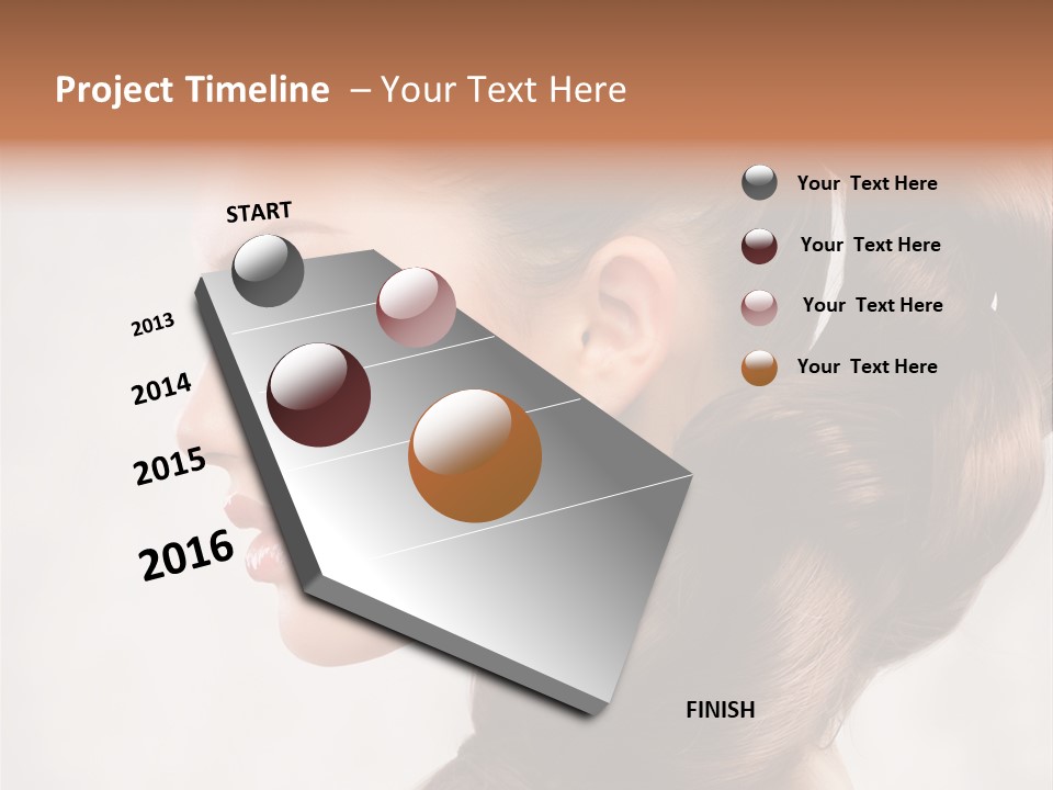 Brunette Eyelashes Beautiful PowerPoint Template