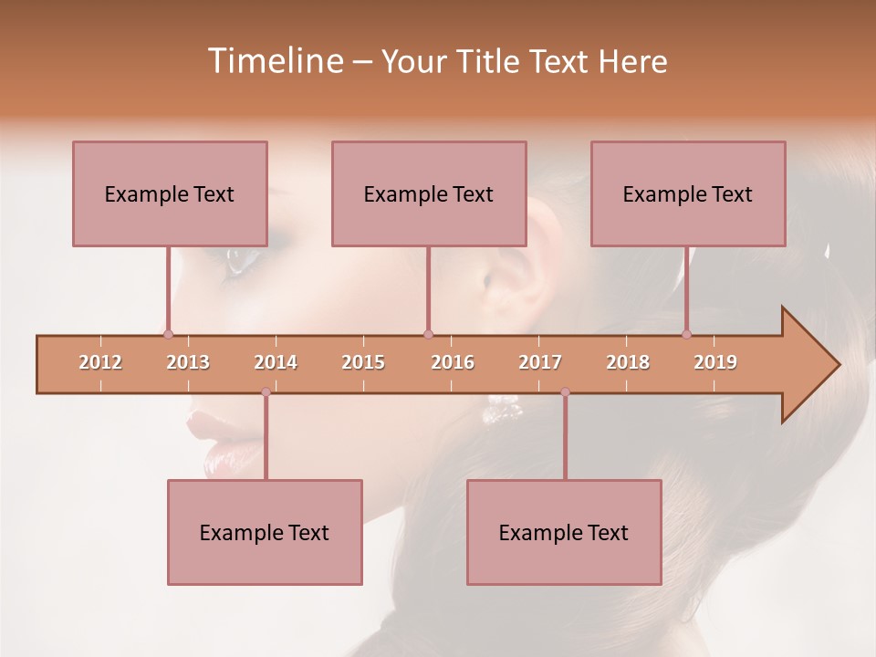 Brunette Eyelashes Beautiful PowerPoint Template