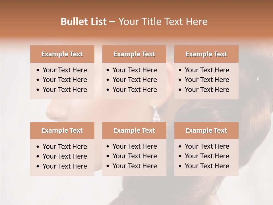 Brunette Eyelashes Beautiful PowerPoint Template