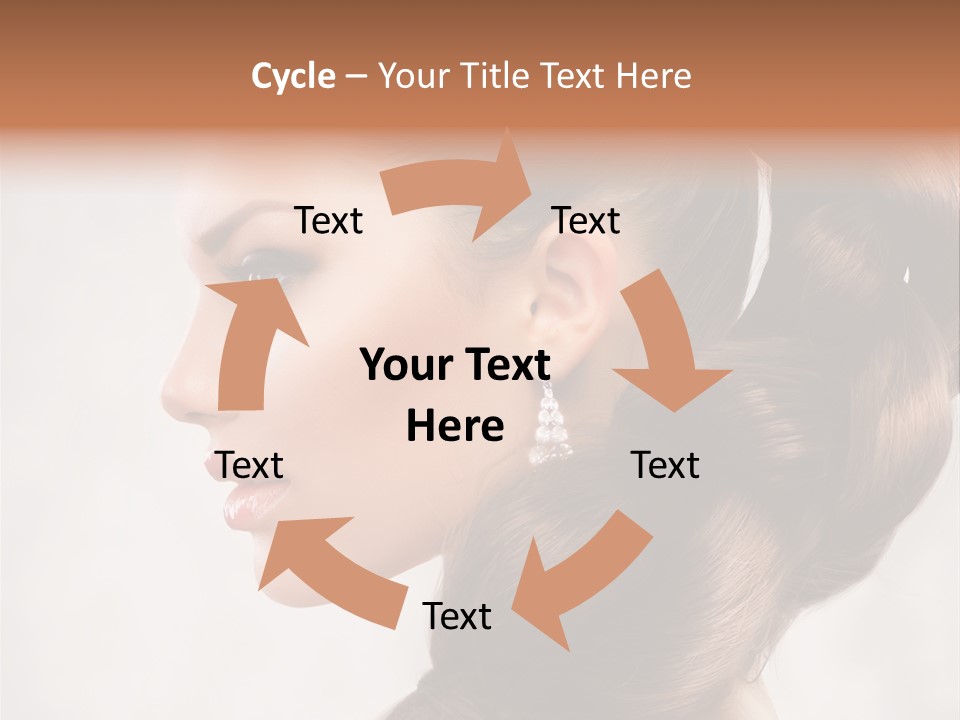 Brunette Eyelashes Beautiful PowerPoint Template