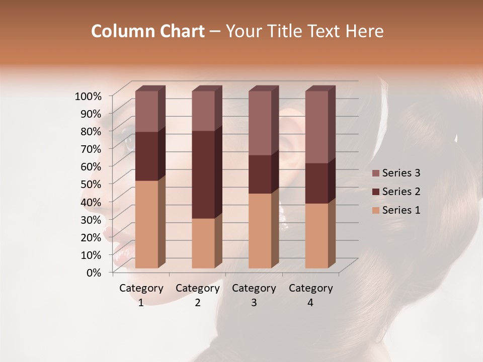 Brunette Eyelashes Beautiful PowerPoint Template