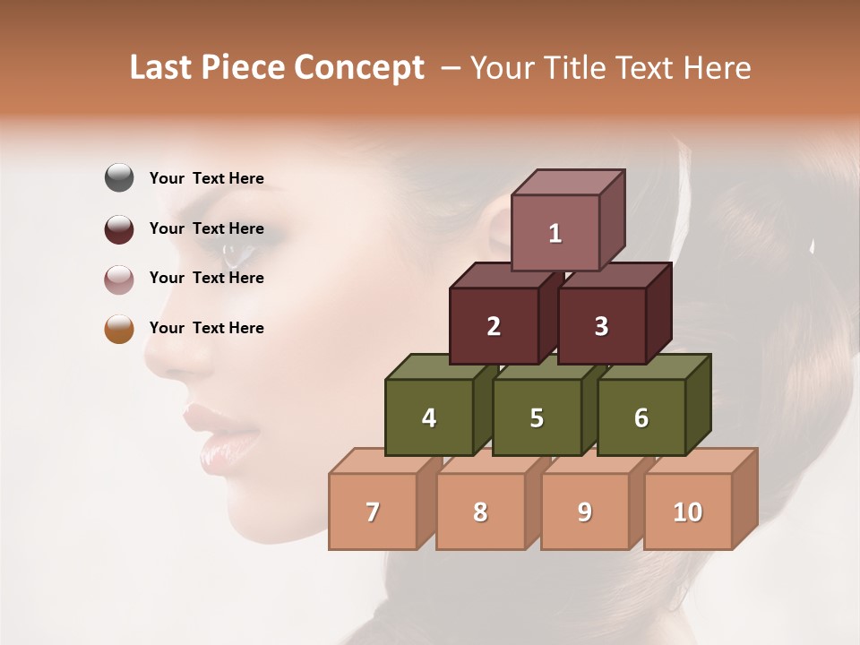 Brunette Eyelashes Beautiful PowerPoint Template