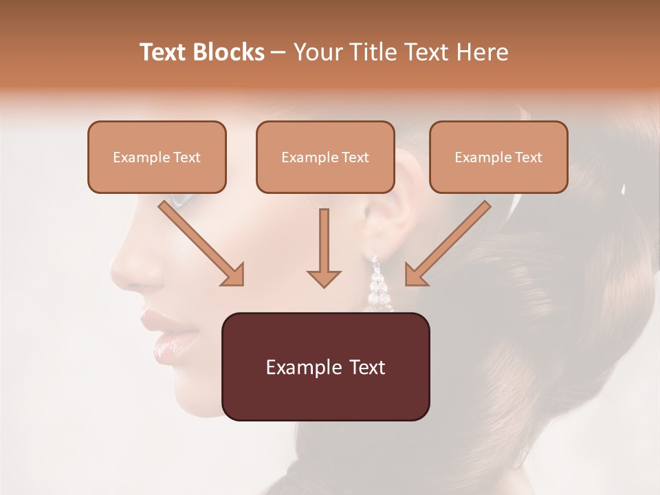 Brunette Eyelashes Beautiful PowerPoint Template