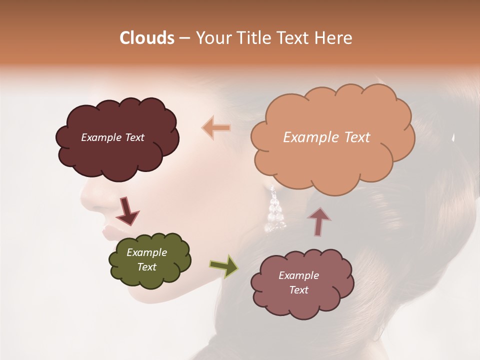 Brunette Eyelashes Beautiful PowerPoint Template