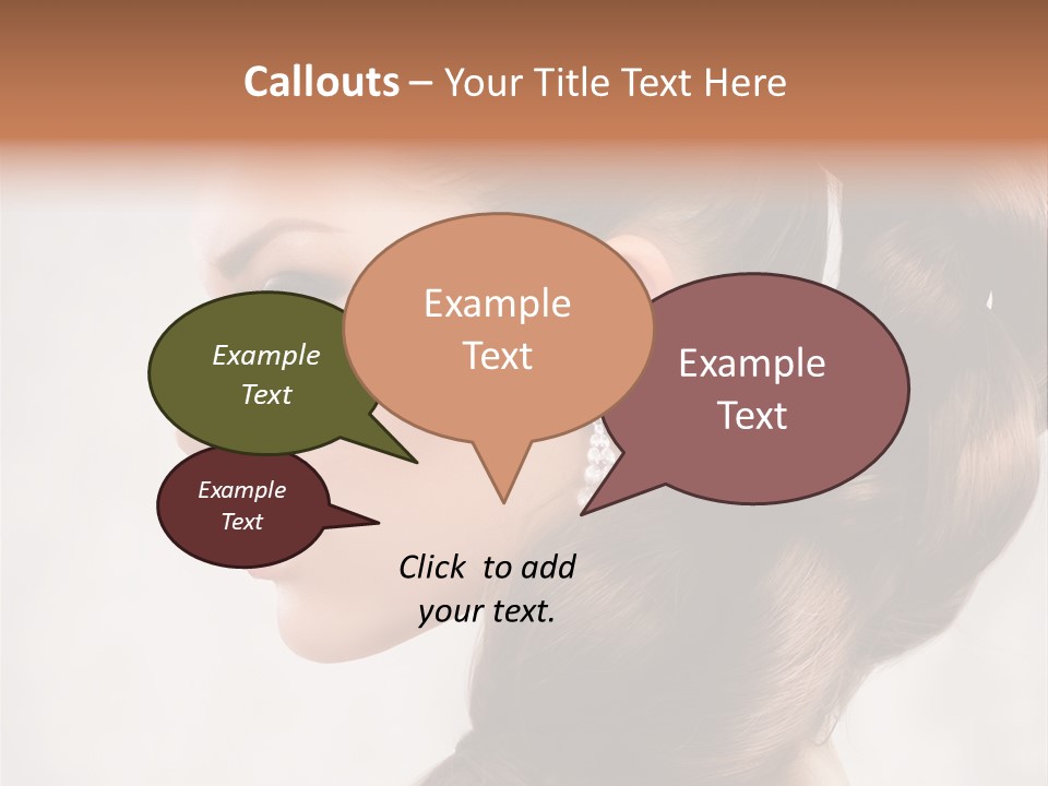 Brunette Eyelashes Beautiful PowerPoint Template