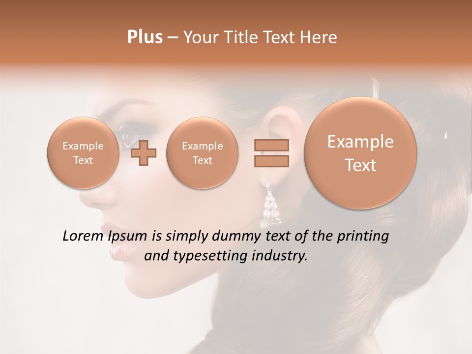 Brunette Eyelashes Beautiful PowerPoint Template