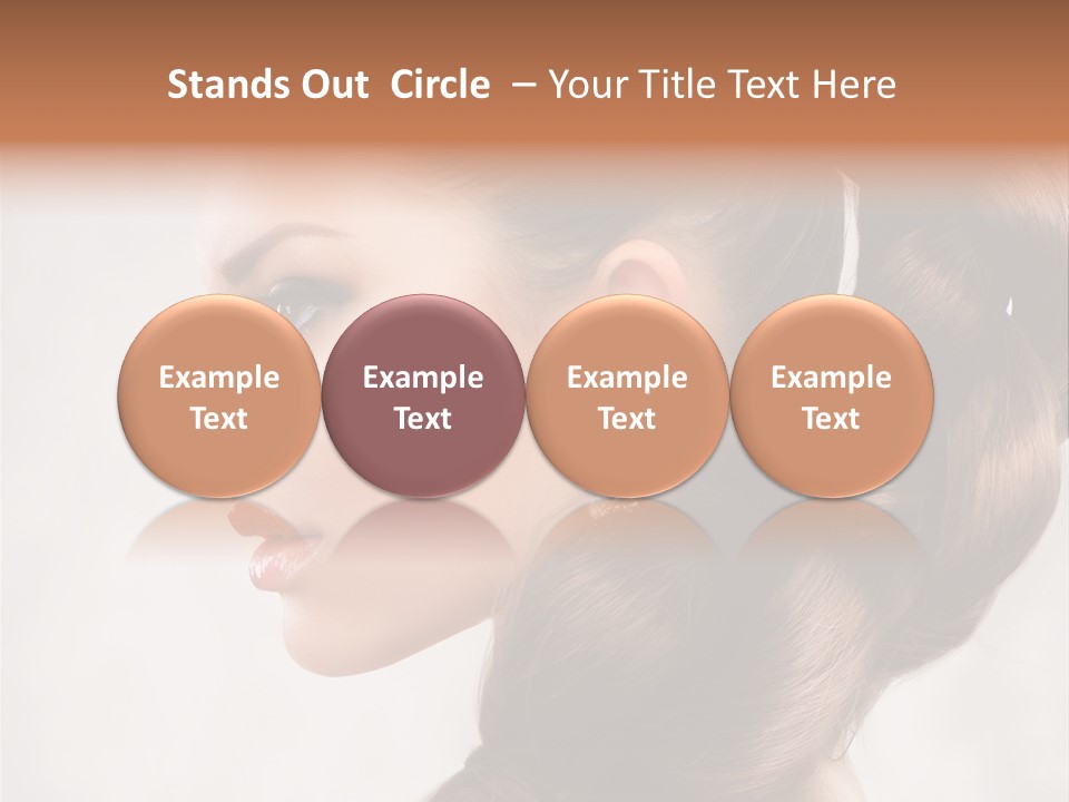 Brunette Eyelashes Beautiful PowerPoint Template