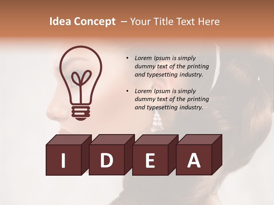 Brunette Eyelashes Beautiful PowerPoint Template