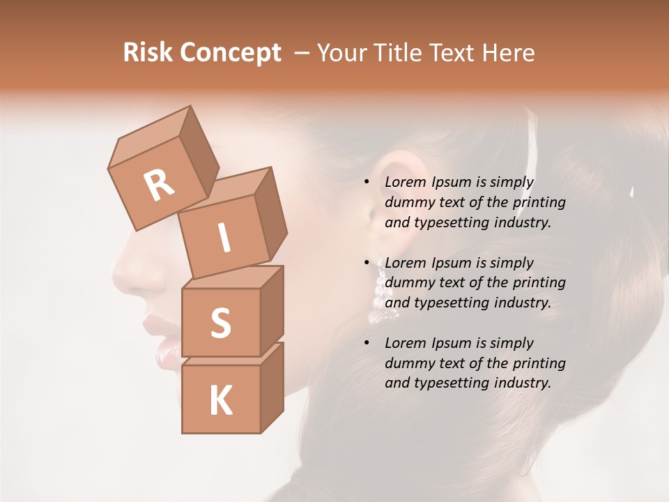 Brunette Eyelashes Beautiful PowerPoint Template