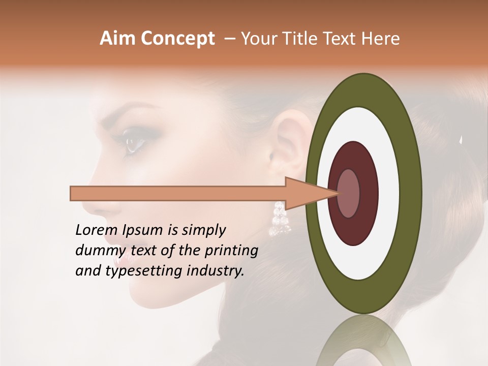 Brunette Eyelashes Beautiful PowerPoint Template