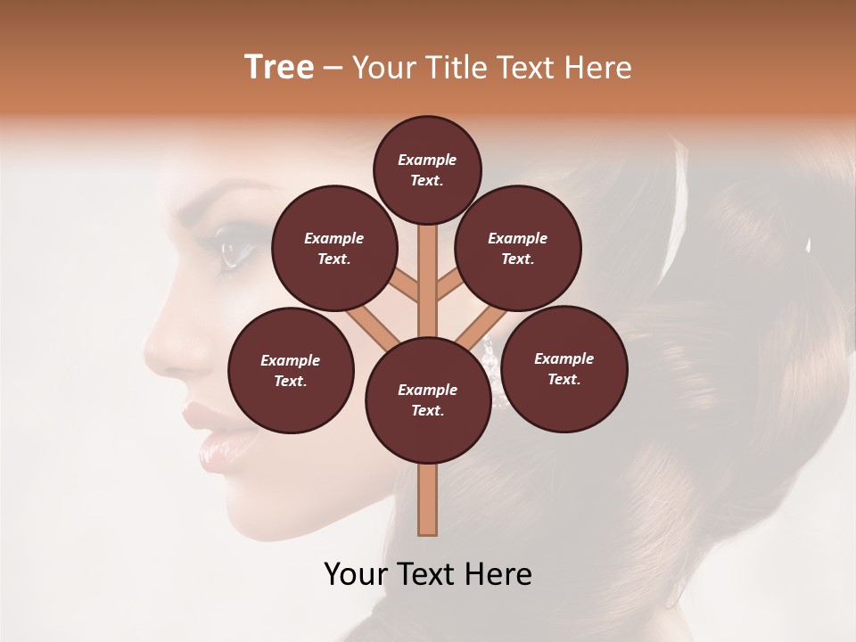 Brunette Eyelashes Beautiful PowerPoint Template