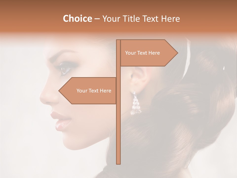 Brunette Eyelashes Beautiful PowerPoint Template
