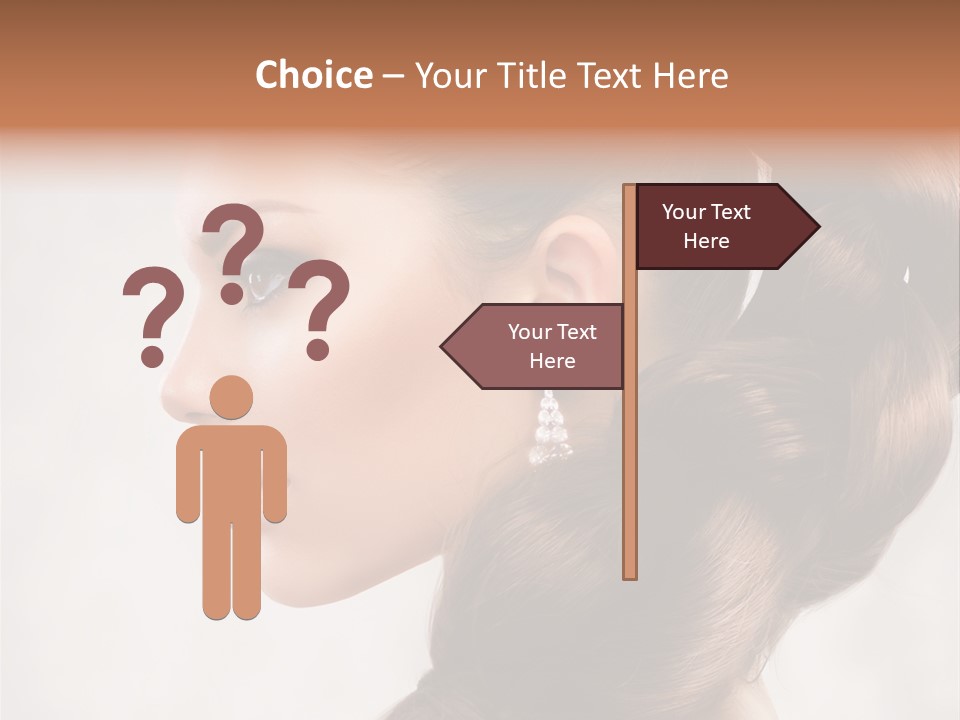 Brunette Eyelashes Beautiful PowerPoint Template