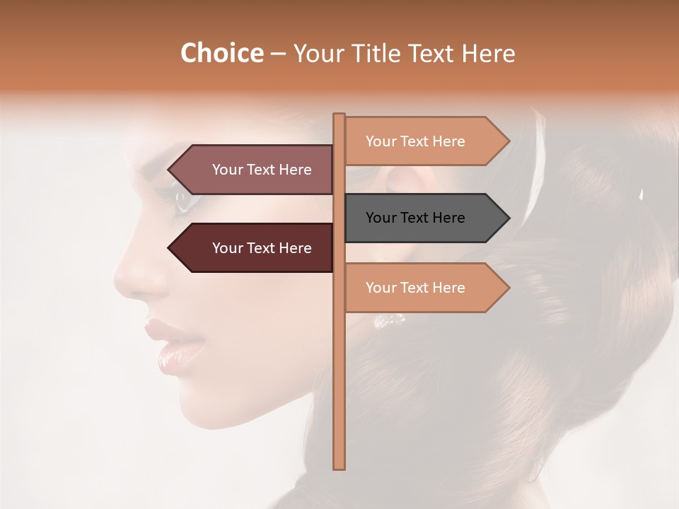 Brunette Eyelashes Beautiful PowerPoint Template
