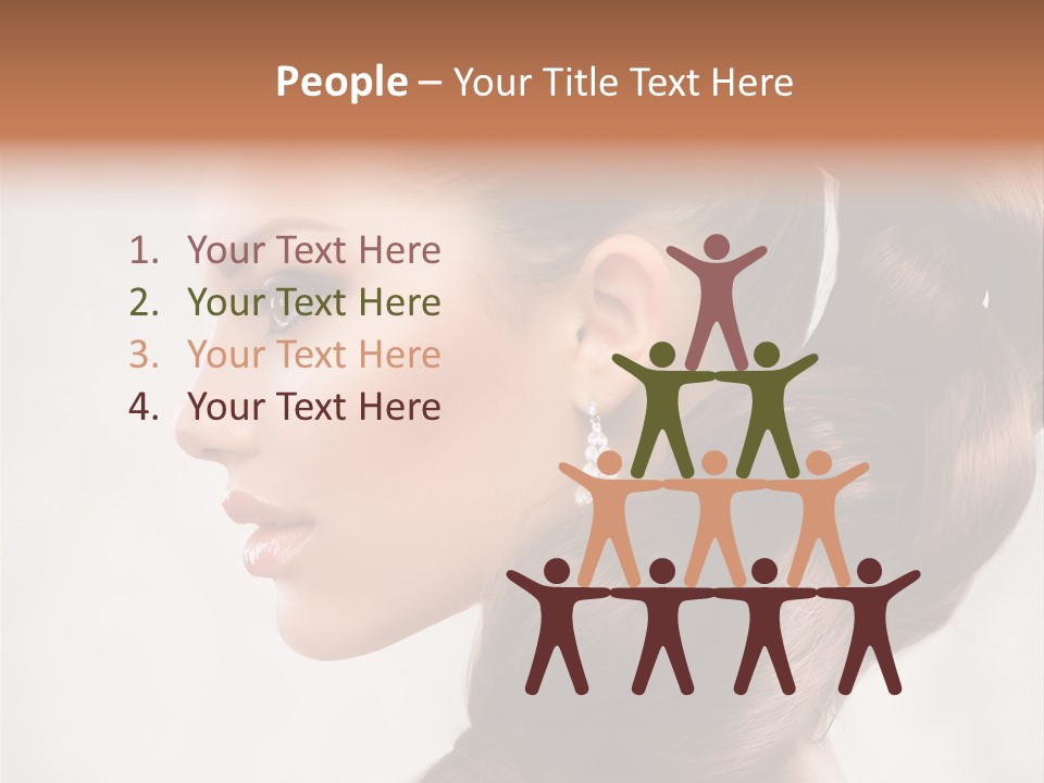 Brunette Eyelashes Beautiful PowerPoint Template