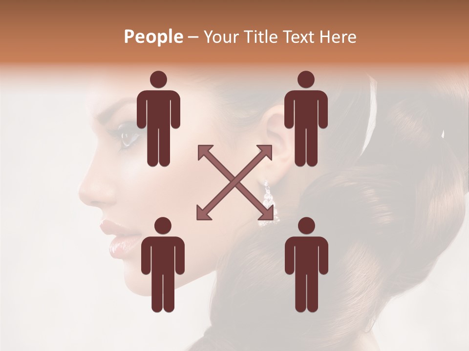 Brunette Eyelashes Beautiful PowerPoint Template