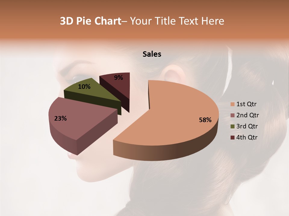 Brunette Eyelashes Beautiful PowerPoint Template