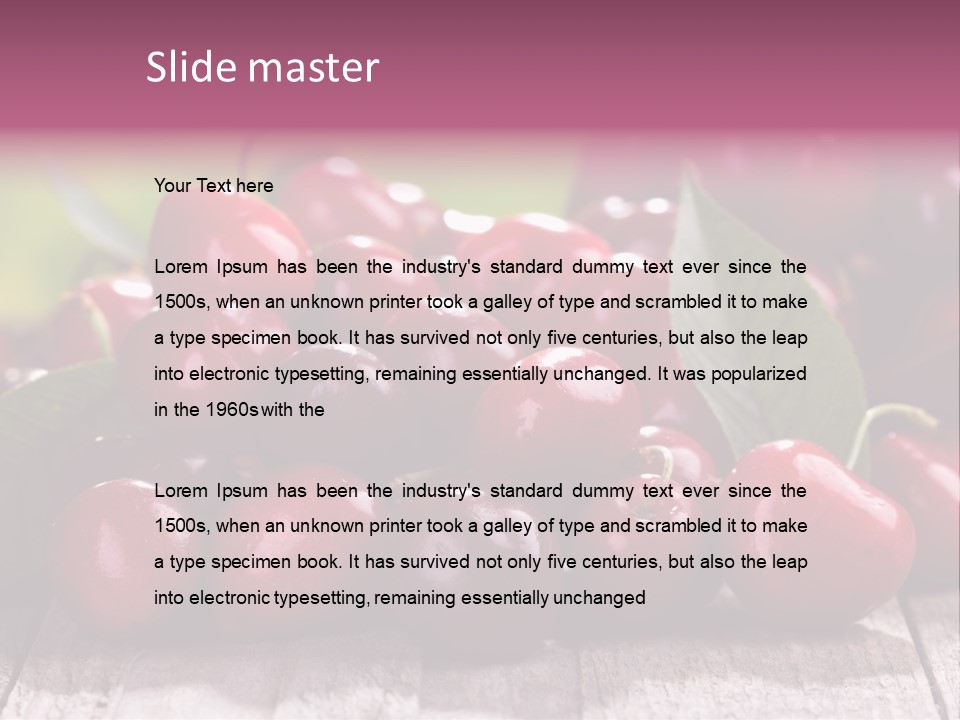 Object Dessert Leaf PowerPoint Template