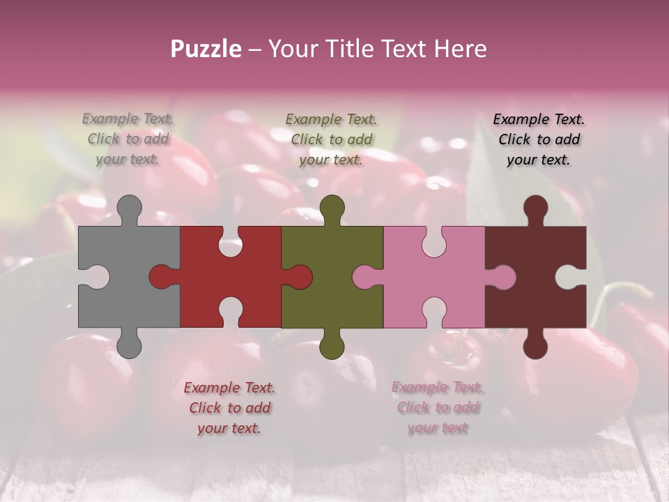 Object Dessert Leaf PowerPoint Template