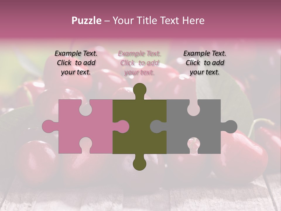 Object Dessert Leaf PowerPoint Template