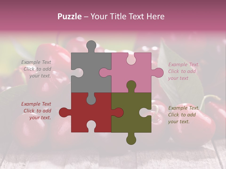 Object Dessert Leaf PowerPoint Template