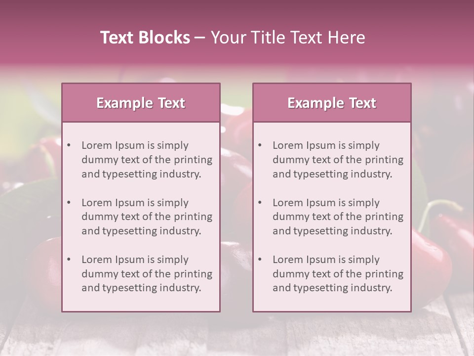 Object Dessert Leaf PowerPoint Template