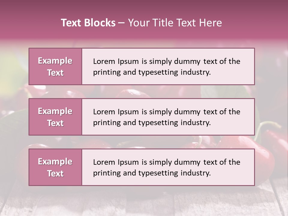 Object Dessert Leaf PowerPoint Template
