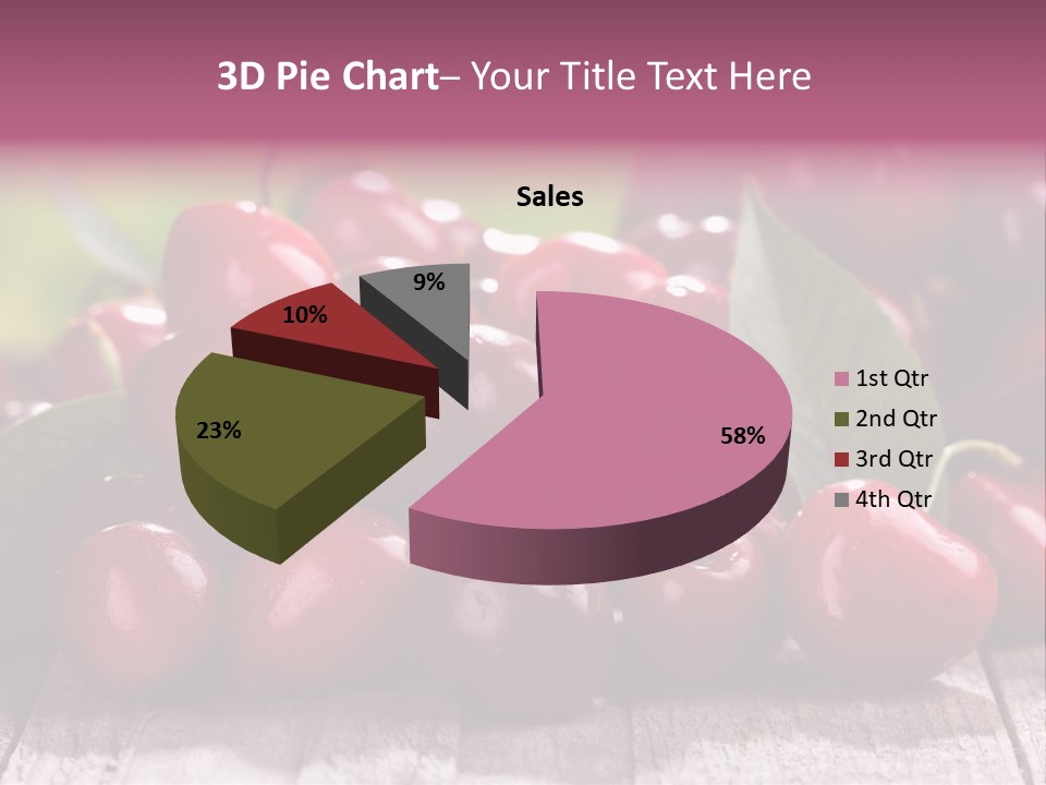Object Dessert Leaf PowerPoint Template