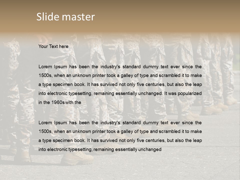 Troop Formation Force PowerPoint Template