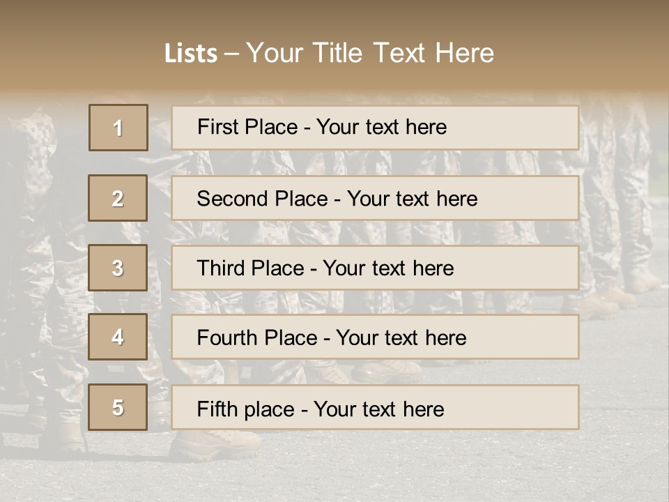 Troop Formation Force PowerPoint Template