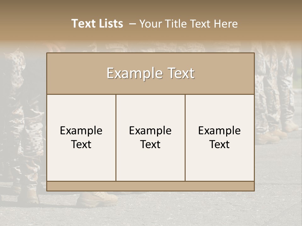 Troop Formation Force PowerPoint Template