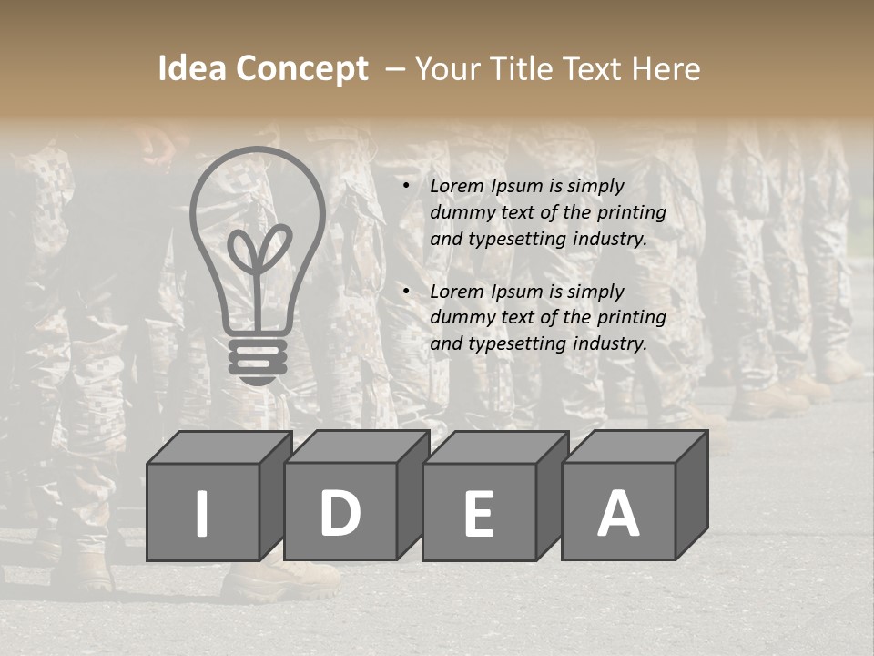 Troop Formation Force PowerPoint Template