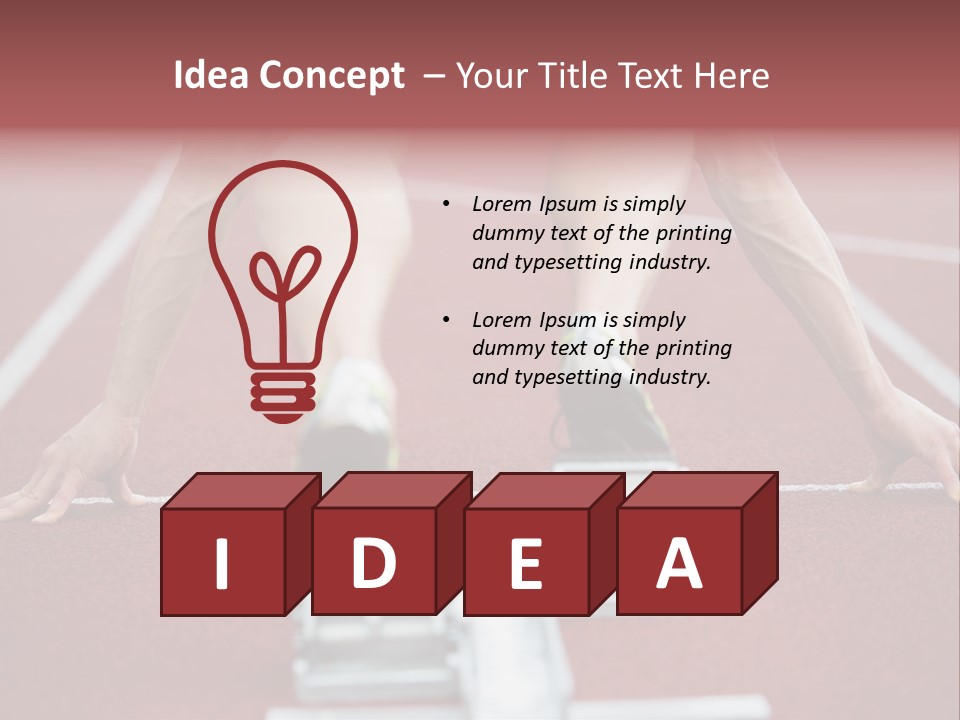 Track Competitive Muscular PowerPoint Template