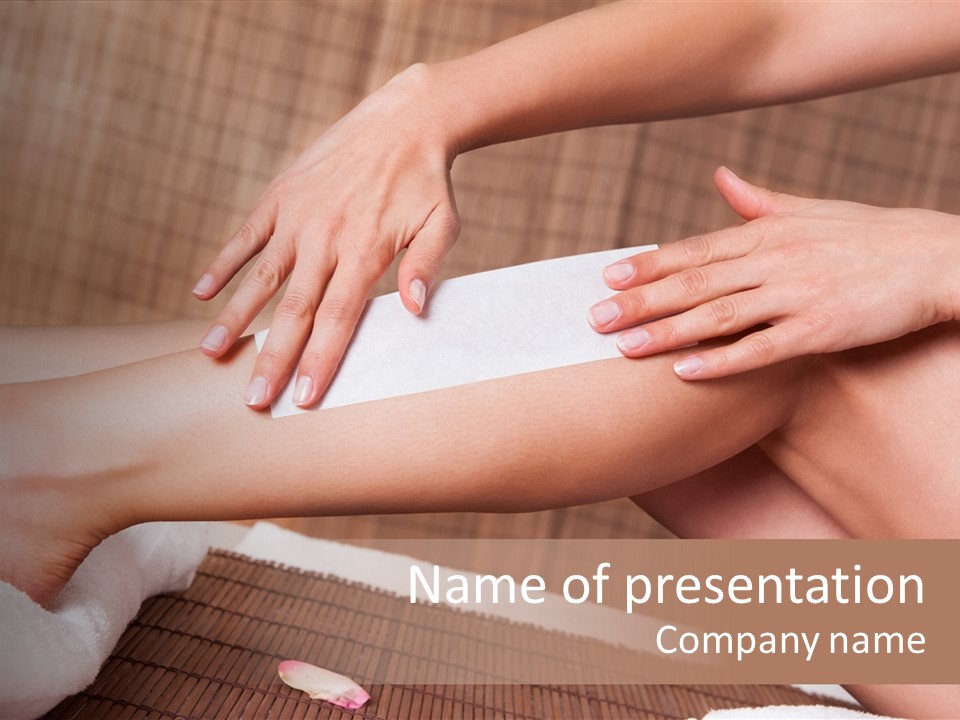 Caucasian Leg Isolated PowerPoint Template