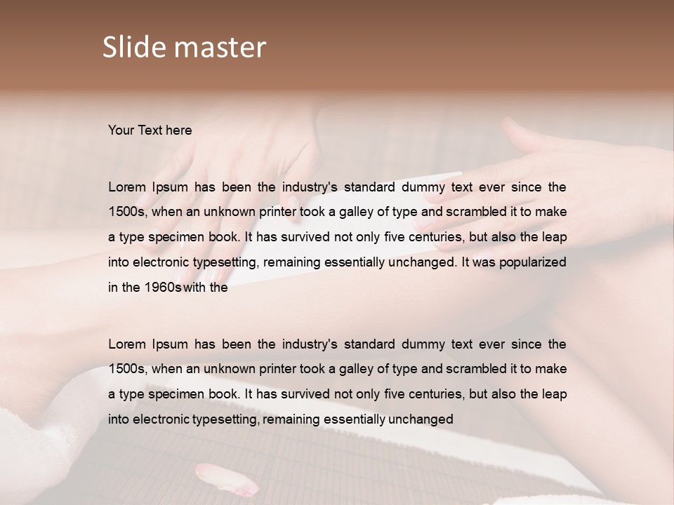 Caucasian Leg Isolated PowerPoint Template