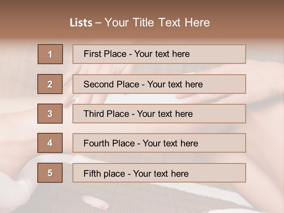 Caucasian Leg Isolated PowerPoint Template