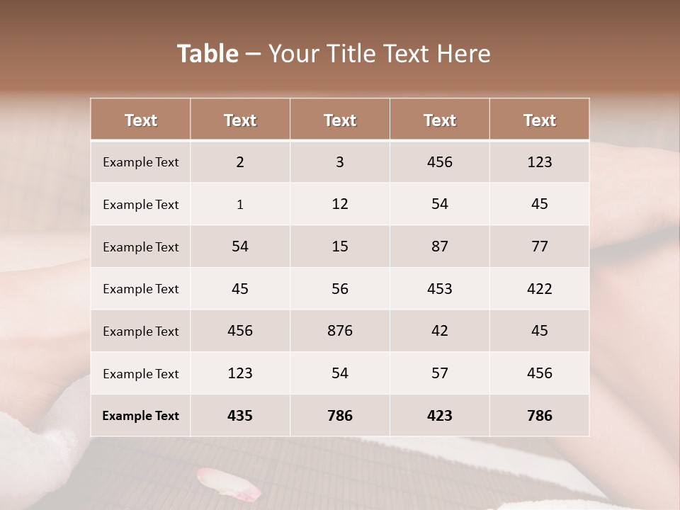 Caucasian Leg Isolated PowerPoint Template