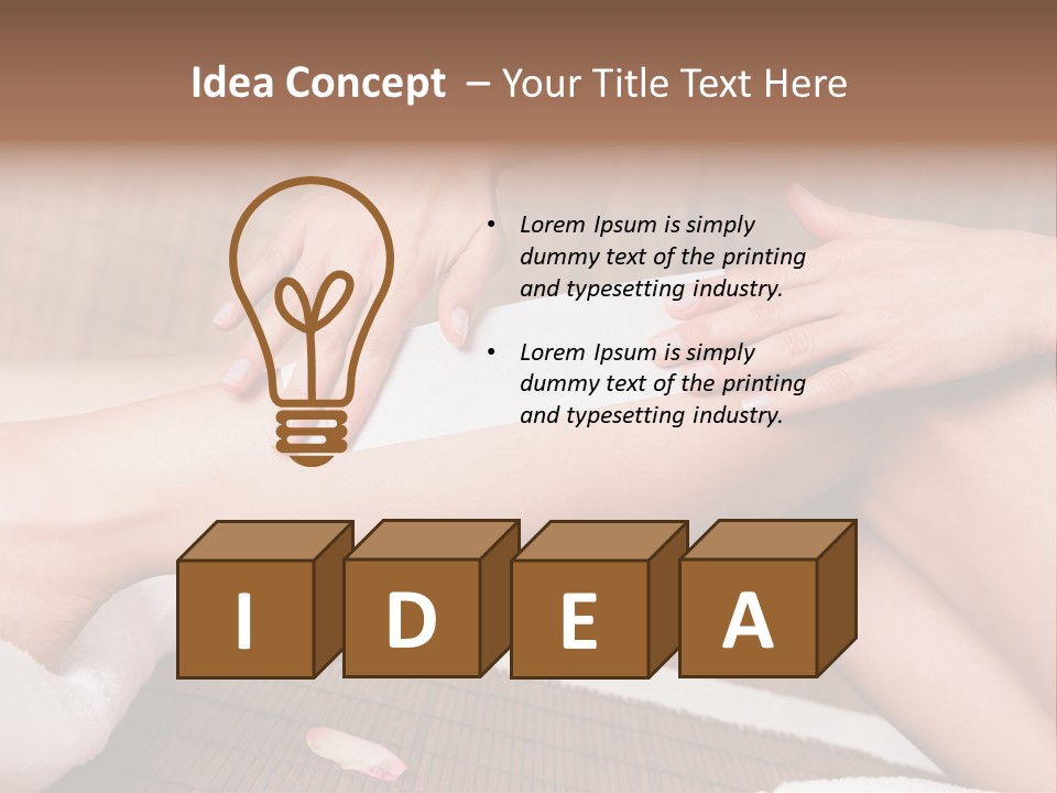 Caucasian Leg Isolated PowerPoint Template