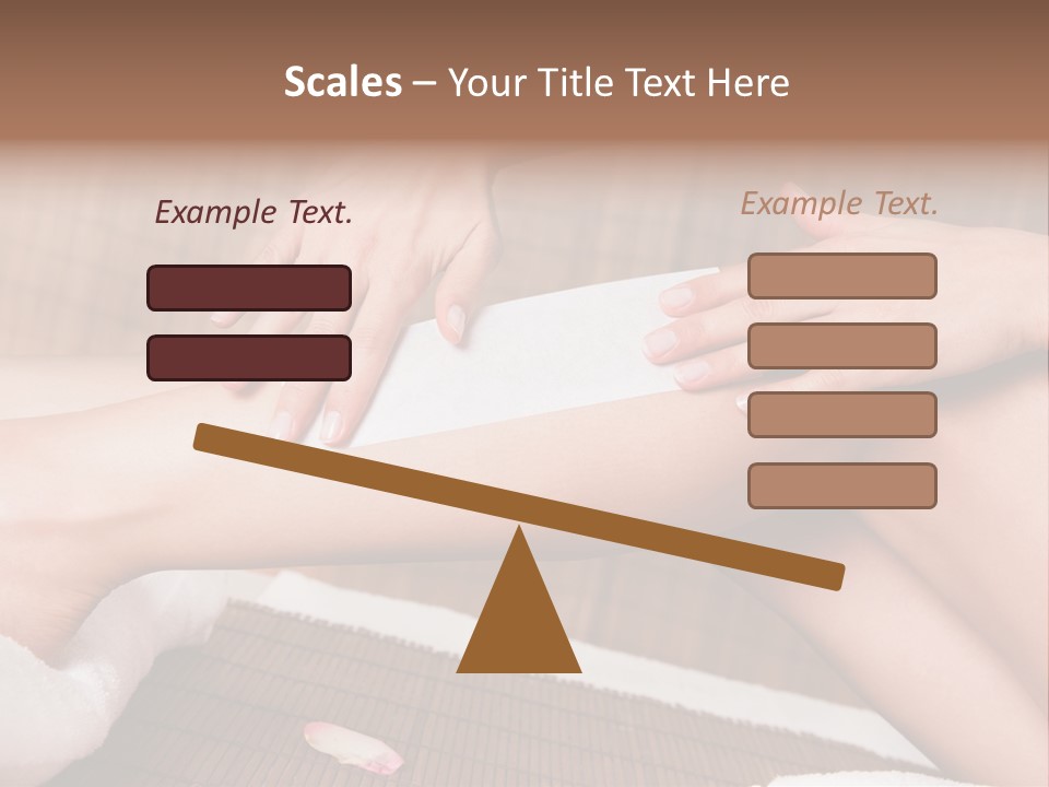 Caucasian Leg Isolated PowerPoint Template