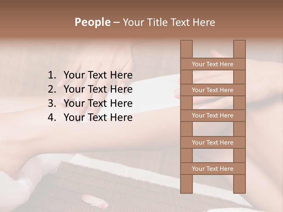 Caucasian Leg Isolated PowerPoint Template