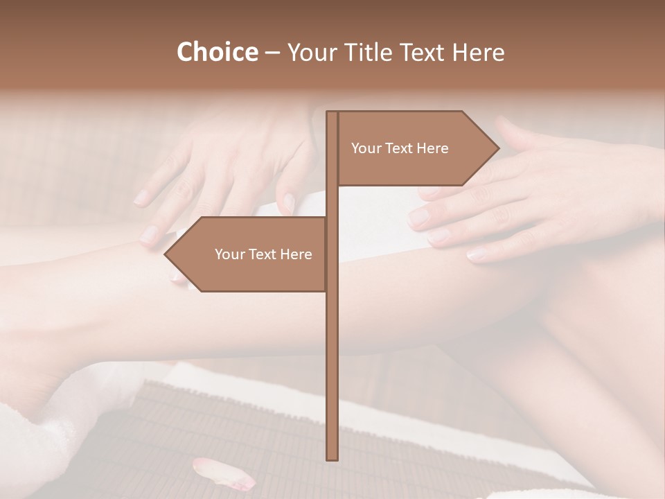 Caucasian Leg Isolated PowerPoint Template