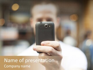 Photographing Browsing People PowerPoint Template