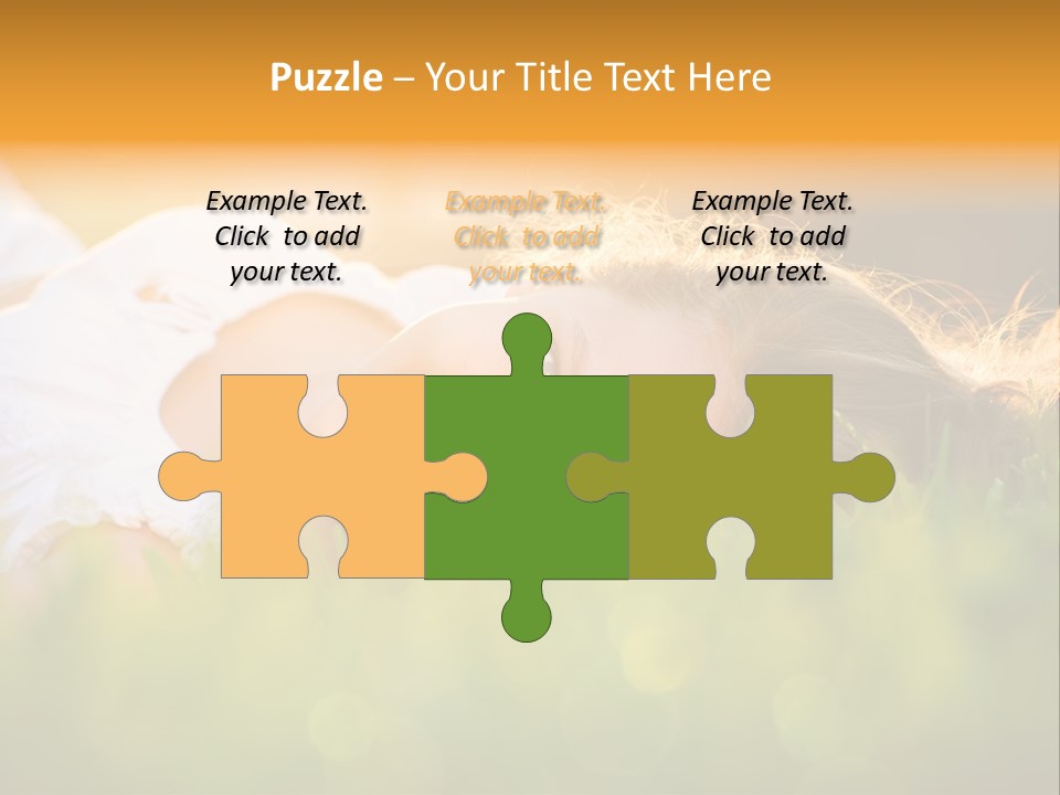 A Beautiful Young Woman Laying In The Grass PowerPoint Template